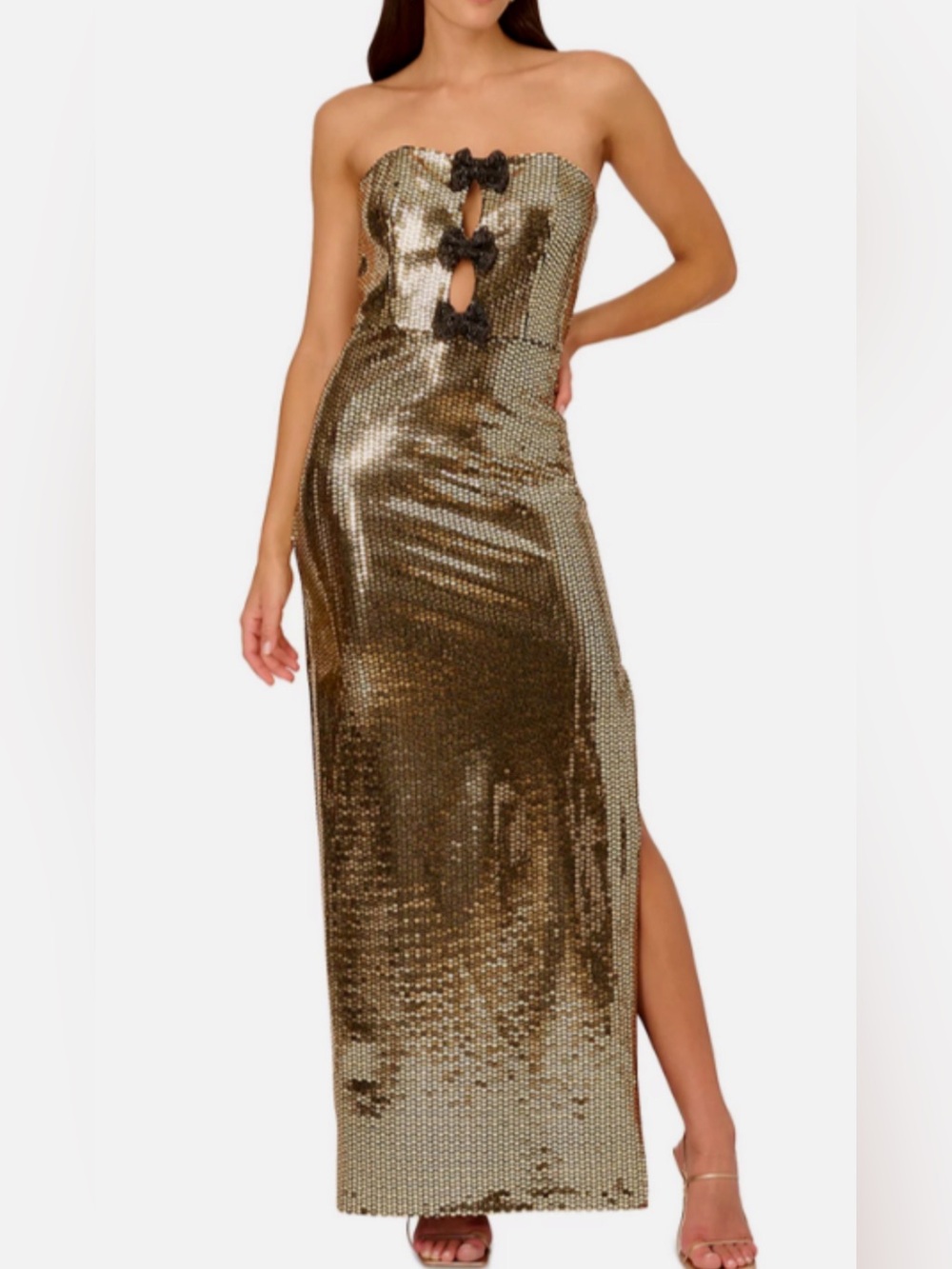 Liv Foster Strapless Sequin Gown